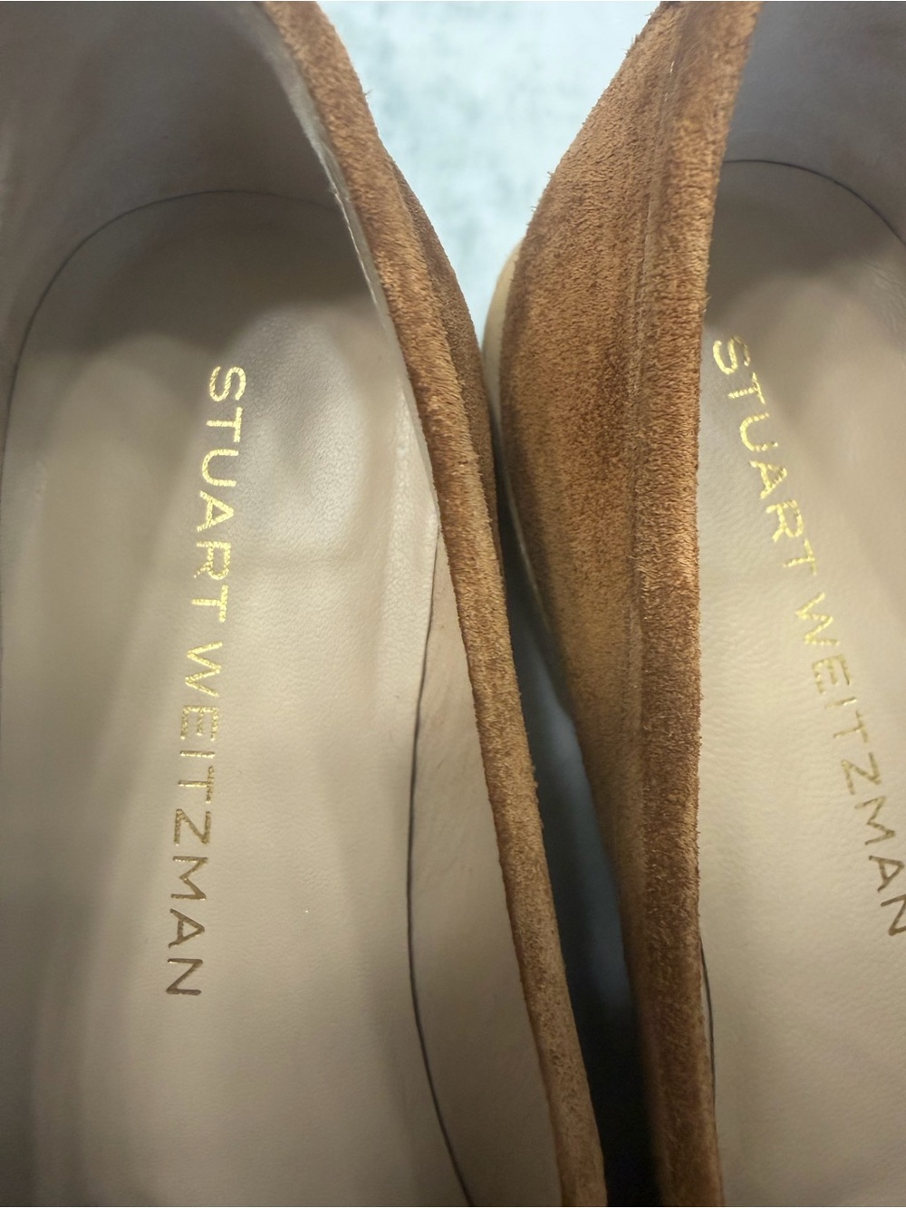 Stuart Weitzman woman’s Brown Suede Penny Loafers - Picture 5 of 9